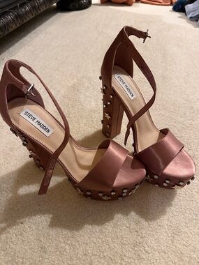 Steve Madden glory dusty rose platform heel 10 veuc